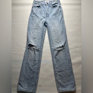 Pistola Sky Blue Distressed High Rise Jeans